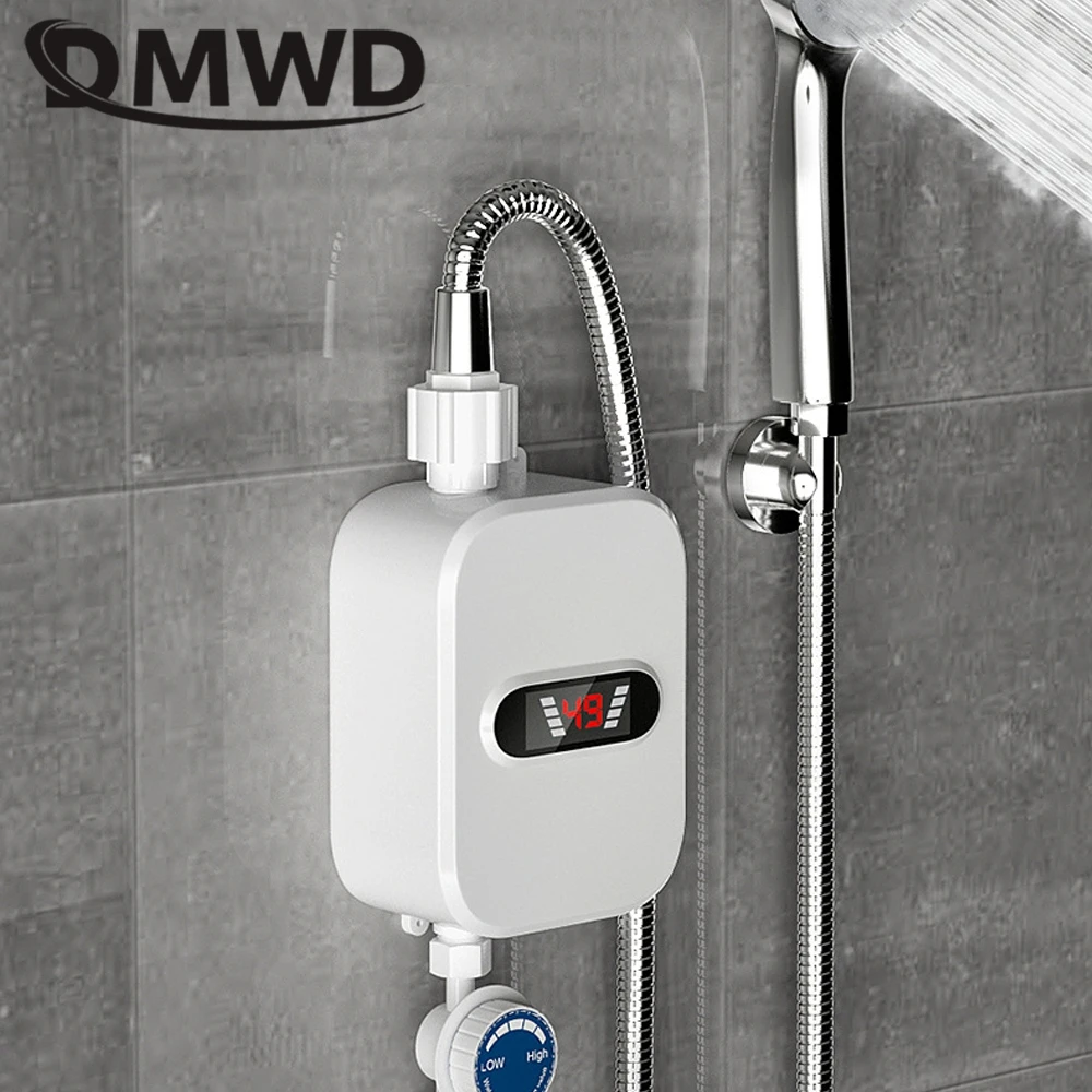 DMWD 3000 W Електрически бойлери с Кухненски смесител миг подаване на топла вода, машина за бързо загряване 30 ~ 60 ℃ постоянна температура с душ в банята