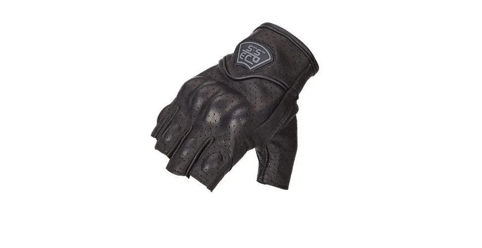 Мотоциклетни ръкавици SSPEC с полупальцами, перфорирани ръкавици от естествена кожа, защитно облекло, ръкавици за мотокрос, летни състезателни ръкавици